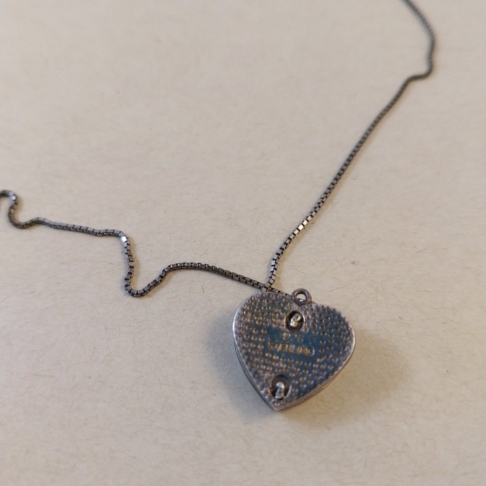 Sterling  Silver Heart Necklace - Picture 8 of 14